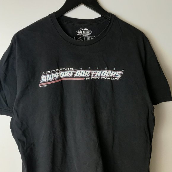 2006 Vintage Support Our Troops T Shirt Y2K Black XL Extra Large Graphic Tee - Picture 5 of 16